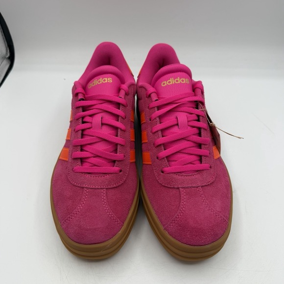 Adidas VL Court Bold Shoes Womens Sz 8.5 Shock Pink/Orange Sneakers JQ5636 - Picture 5 of 10